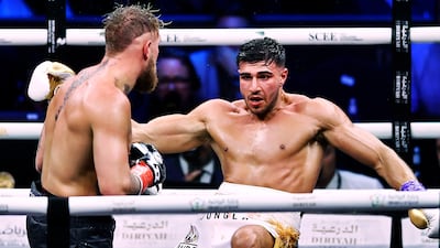 Tommy Fury was forced to take a standing eight count in the eighth and final round, though the Briton claimed he slipped.