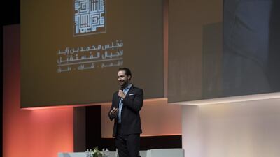Alexis Ohanian, the technology entrepreneur who co-founded the news and discussion website Reddit, speaks at the majlis. Hamad Al Kaabi / Crown Prince Court - Abu Dhabi