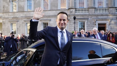 Ireland's newly elected Taoiseach Leo Varadkar leaves parliament after being elected to lead the country by lawmakers. PA