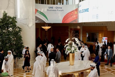 Delegates at the UAE -China Business Forum held in Dubai. Pawan Singh / The National
