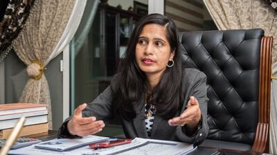 Yamini Rajesh, a legal consultant at Consultants for Advocacy, says several of her clients are unable to pursue civil cases because they are unable to pay court fees. Natheer Halawani for The National