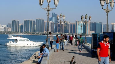 Abu Dhabi and Dubai will experience humidity between 25 and 65 per cent throughout Tuesday. The humidity will be a bit less than yesterday, where levels peaked at 85 per cent. The National