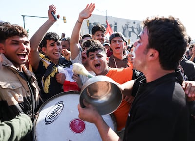 The streets of Baghdad were thronged after Iraq clinched qualification. Reuters