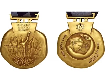 The Winter Olympics in Salt Lake City in 2002 featured hexagonal medals rather than the standard circular. Photo: IOC