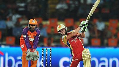 AB De Villiers, the Bangalore batsman, crashed the Kochi party with a match-winning fifty.