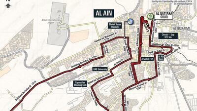 Stage 3 of the Abu Dhabi Tour, the Al Ain Stage, From Al Qattara Souq to Jebel Hafeet. Courtesy: Abu Dhabi Tour
