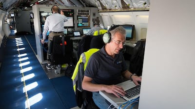 Technicians put new developments through their paces onboard the aircraft. Courtesy: Honeywell