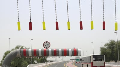 A view of the barrier pictured on Jul 4. Pawan Singh / The National