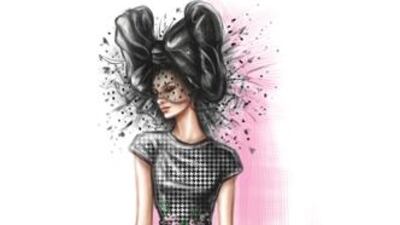 A look inspired by Giambattista Valli's spring/summer couture. Illustration by Shamekh Ibrahim AlBluwi