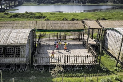 The open-air platform where children can play.