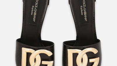 Slides, Dh2,964, Dolce & Gabbana. Photo: Dolce & Gabbana