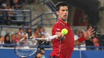 It was a flawless performance by Novak Djokovic in Abu Dhabi yesterday. Mona Al Marzooqi / The National