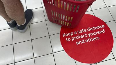 Visits to the supermarket have become a highlight, but a strange one. Pawan Singh / The National