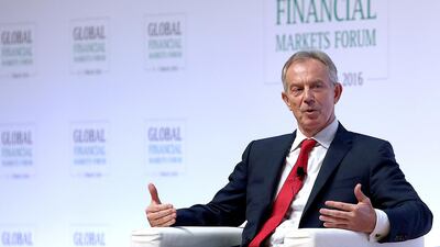 Former British prime minister Tony Blair thinks ‘Britain needs Europe and Europe needs Britain’. Ravindranath K / The National