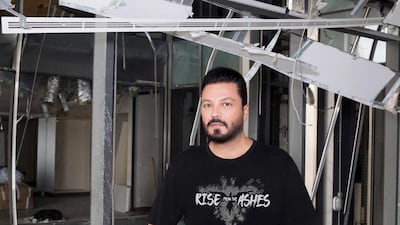 Lebanese designer Zuhair Murad wearing his own Rise from the Ashes T-shirt. Instagram