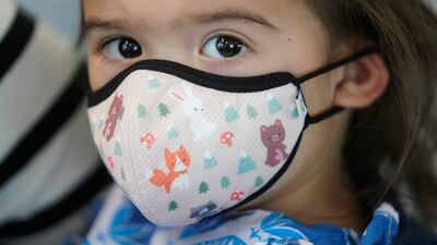 A 2-year-old prepares to receive a Moderna Covid-19 vaccination in Salt Lake City, Utah. AP
