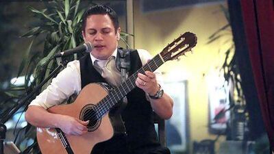 Flamenco singer Richar Ovelar is vital to the lifeline of Sheraton Abu Dhabi Corniche's Spanish tapas restaurant Bravo. Lee Hoagland / The National