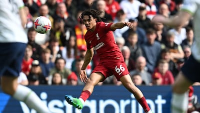 RB: Trent Alexander-Arnold (Liverpool). Thriving in his new fullback-midfield hybrid role and provided a pinpoint cross for Curtis Jones to open the scoring in Liverpool’s thrilling 4-3 win over Tottenham. A defensively suspect performance but proved his worth going forward. AFP