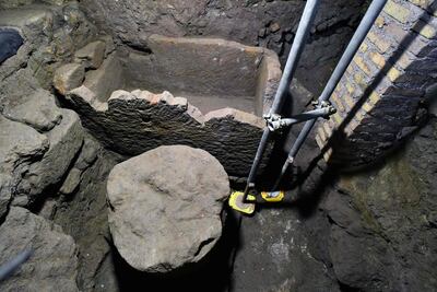 The ancient tomb thought to belong to Rome's founder Romulus at the Curia - Comitium in Rome. AFP Photo / Archeological Park of the Colosseum