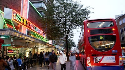 Edgware Road, in central London, has been a hotspot for Arabs since the 1970s. Stephen Lock for The National