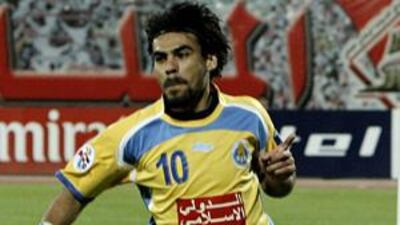Brazilian Clemerson celebrates scoring the second for Qatar's Al Gharafa in their 2-0 Champions League win at Sharjah.