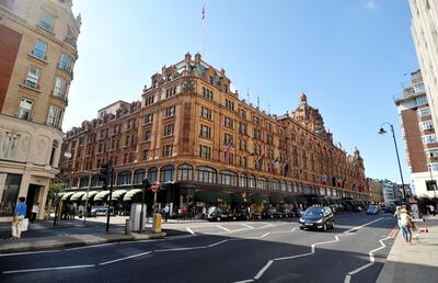 The Harrods department store in Knightsbridge, central London. PA
