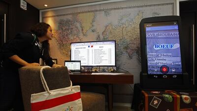 Inside the travel room, not only do you get to discover new places, you are also guided to plan more efficiently for business or pleasure. Jeffrey E Biteng / The National