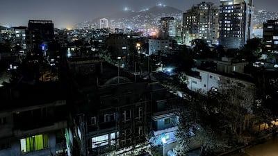Kabul on Monday night following the nationwide telecoms blackout. AFP