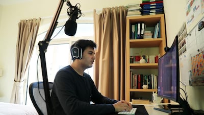 Louai Allani at his home in the Greens, Dubai. Pawan Singh / The National