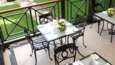 A view of the Goring's relaxing gardens.