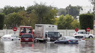 Flood at Khuzam area. Jeffrey E Biteng / The National
