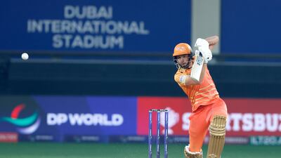 James Vince of Gulf Giants plays a shot.