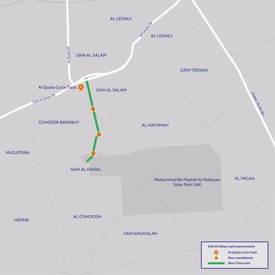 The map of the area where the work will be carried out. Courtesy: RTA