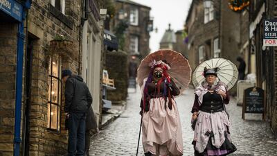 Steampunk enthusiasts attend the sixth annual Haworth Steampunk Weekend. AFP