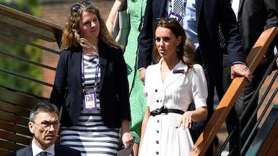 Kate Middleton, Duchess of Cambridge, arrives at Wimbledon on Tuesday. Reuters