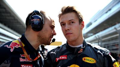 Daniil Kvyat of Russia gets ready on the grid ahead of the Formula One Grand Prix of Russia at Sochi Autodrom on May 1, 2016 in Sochi, Russia. Mark Thompson / Getty Images