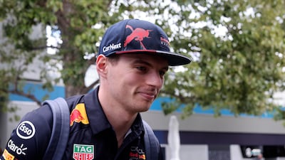 Red Bull driver Max Verstappen arrives at the track ahead of the Australian Formula One Grand Prix. AP