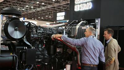 The Middle East Electricity exhibition brought more than 1,500 companies from across the world to the Dubai World Trade Centre this week. Pawan Singh / The National