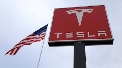 FILE PHOTO: A Tesla charging station is seen in Salt Lake City, Utah, U.S. on September 28, 2017. REUTERS/Lucy Nicholson/File Photo
