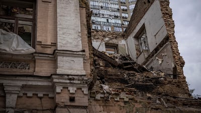 A house hit by a Russian drone strike in Kyiv, Ukraine. Getty Images