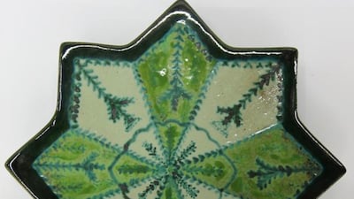 An eight-pointed ceramic star by the South African artist Hendrik Stroebel. Courtesy Showcase Gallery