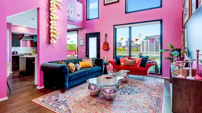 The Swiftie Shangri-La is a three-bedroom Taylor Swift-themed Airbnb listed in Nashville. Photo: Airbnb