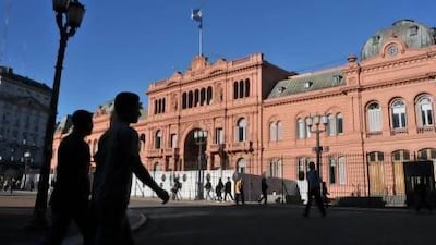 The Casa Rosada, or government house, in Buenos Aires. Argentina hopes to entice foreign investment into the country. Diego Giudice / Bloomberg News
