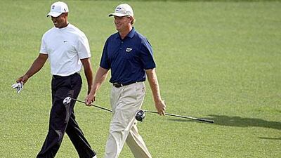 Tiger Woods, left, and Ernie Els will be renewing their rivalry - with some added spice.