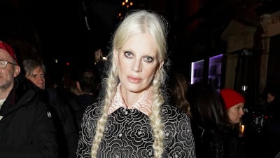 Model Kristen McMenamy at the show. Getty Images