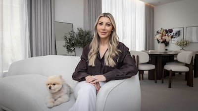 Sarah Louise at her villa in Al Barsha South. Antonie Robertson / The National