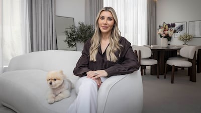 Sarah Louise at her villa in Al Barsha South. Antonie Robertson / The National