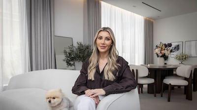 Sarah Louise at her villa in Al Barsha South. Antonie Robertson / The National