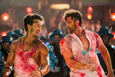 Tiger Shroff, left, and Hrithik Roshan star in 'War'. Courtesy YR Films