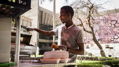 Hisham Ramadan is an employee at Hot Dog Stand, a small business that is part of the Greek Campus, a small business incubator designed to help entrepreneurs in Cairo. David Degner / Getty Reportage